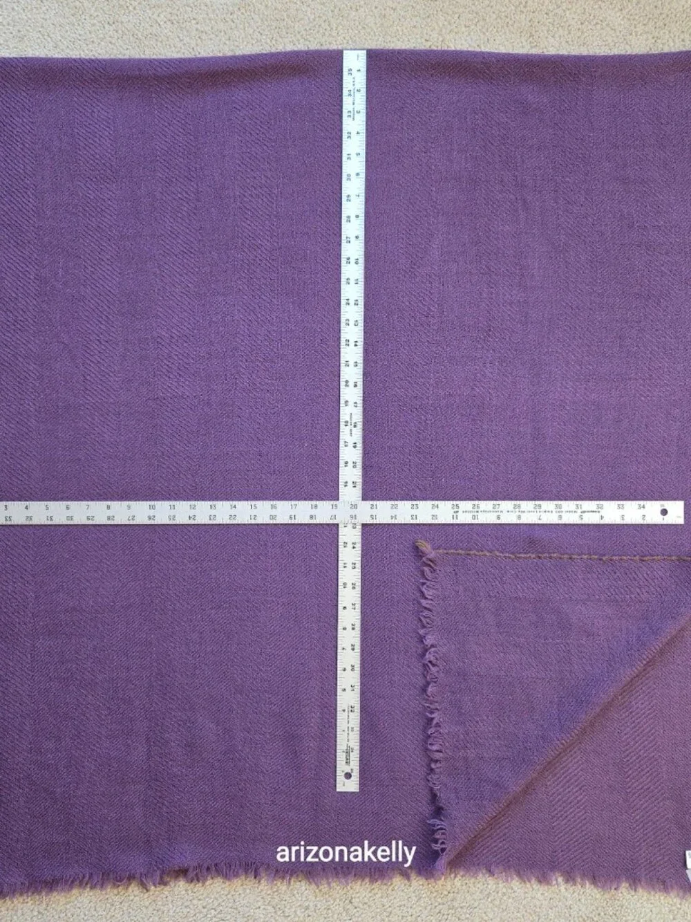 NWT Lovat & Green Wool Scarf Oversized Purple Bilbao Spain - Picture 3 of 11